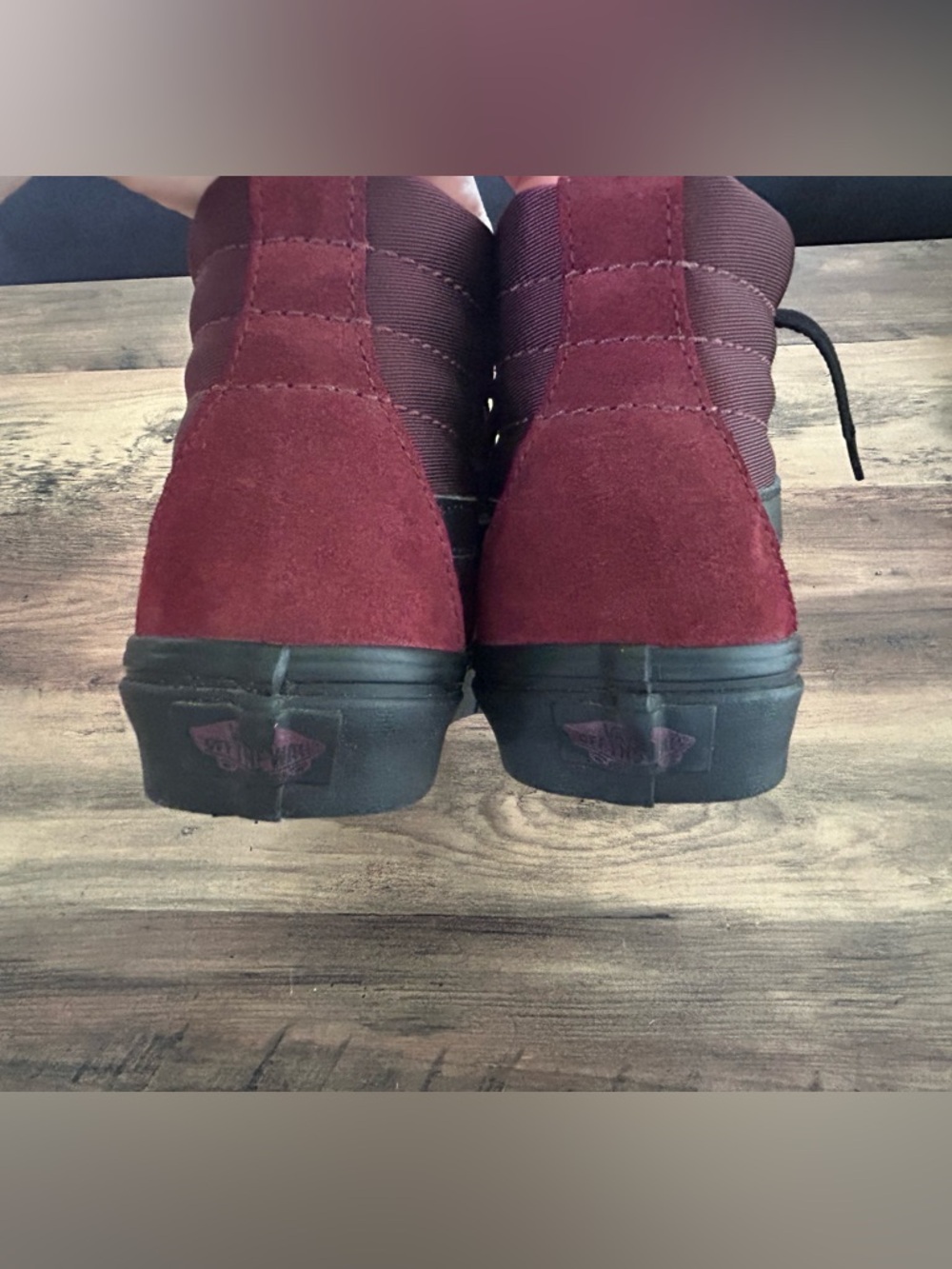 Vans Burgundy Suede High-Top Old Skool Sneakers - Picture 5 of 10